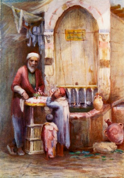 Een snoepverkoper, Damascus door Margaret Thomas