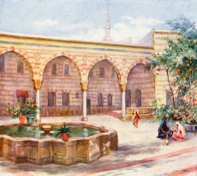 Hof van het huis van Asad Pasha, Damascus door Margaret Thomas