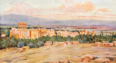 Algemeen uitzicht op de Akropolis, Baalbek door Margaret Thomas