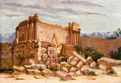 De Kleine Tempel, Baalbek, Exterieur door Margaret Thomas