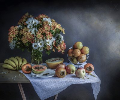 Stilleven met herfstoogst door Margareth Perfoncio