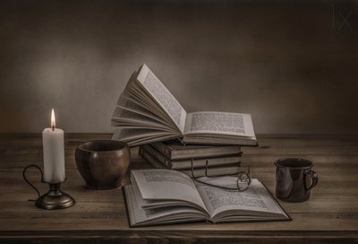 Boeken bij kaarslicht door Margareth Perfoncio