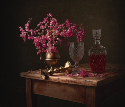 Elegant roze stilleven door Margareth Perfoncio