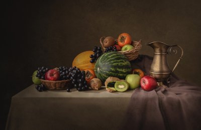 Stilleven met een rijke oogst door Margareth Perfoncio