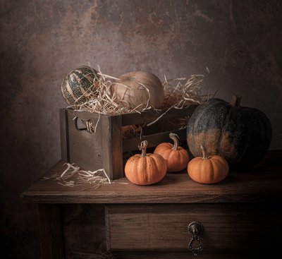 Rustieke herfstpompoenen door Margareth Perfoncio