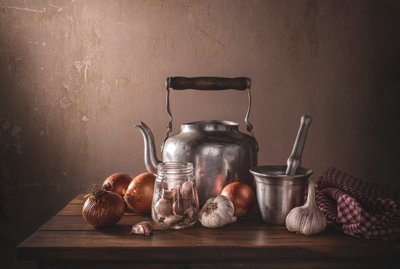 Rustiek keukenstilleven door Margareth Perfoncio