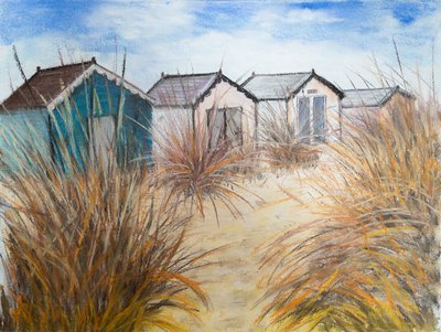 Strandhuisjes, Cornwall door Margo Starkey