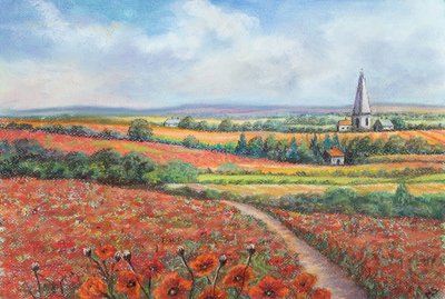 Cotswold Klaproosveld, 2022 door Margo Starkey
