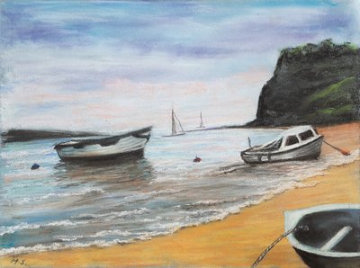 Shaldon Beach South Devon door Margo Starkey