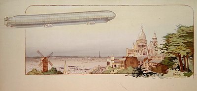 De Spiess Zodiac Luchtschip, uitgegeven door Mabileau, Parijs door Marguerite (fl.1909 14) Montaut