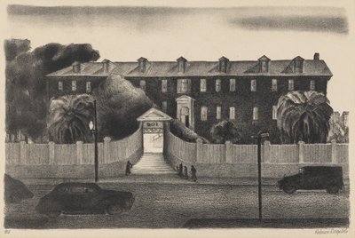 901 (Straatbeeld, onbekend gebouw) door Marguerite Redman Dorgeloh