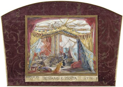 Toneelontwerp voor de opera Tristan en Isolde door R. Wagner door Marià Fortuny