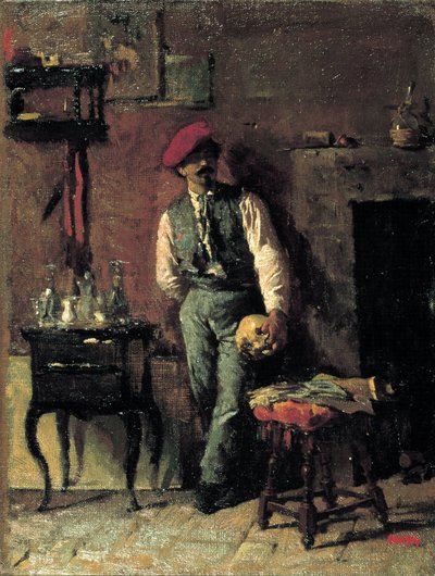 Portret van de Schilder Joaquim Agrassot door Marià Fortuny Marsal