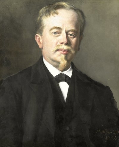 Portret van Augustus Allebé (1838-1927) door Maria Alexandrina Reuss (prinses van Saxen Weimar Eisenbach)
