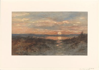 Landschap met zonsondergang door Maria Bilders van Bosse