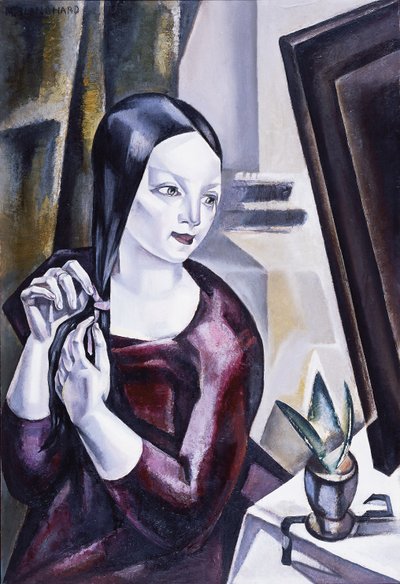 Vrouw voor een spiegel, 1922 door Maria Blanchard