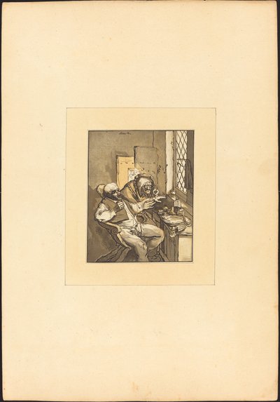 Dorpschirurg door Maria Catharina Prestel after Adriaen van Ostade