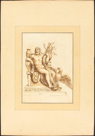 Jupiter door Maria Catharina Prestel after Giulio Romano
