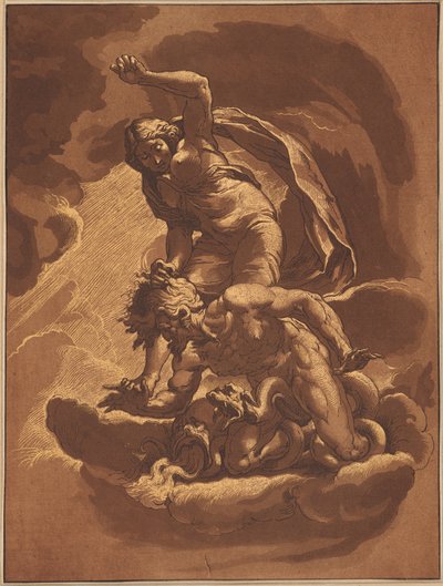 De triomf van de waarheid over afgunst door Maria Catharina Prestel after Jacopo Ligozzi