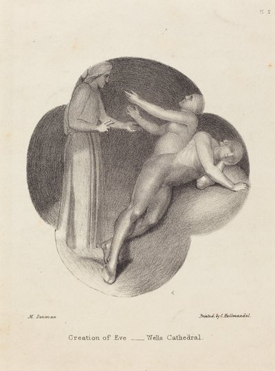 Schepping van Eva, van Wells Cathedral door Maria Denman after John Flaxman