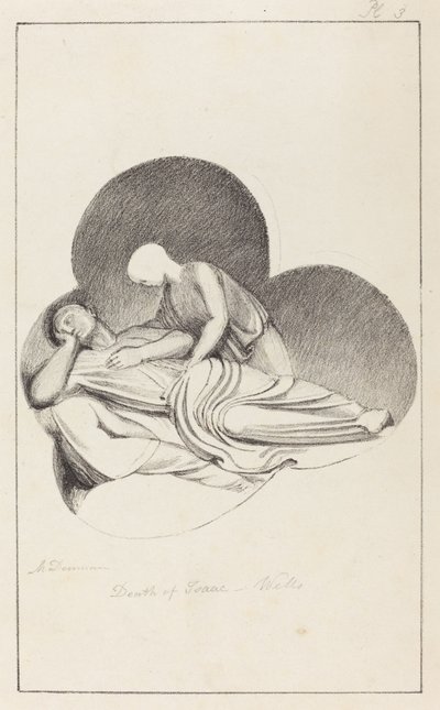 De Dood van Isaak, van Wells Cathedral door Maria Denman after John Flaxman
