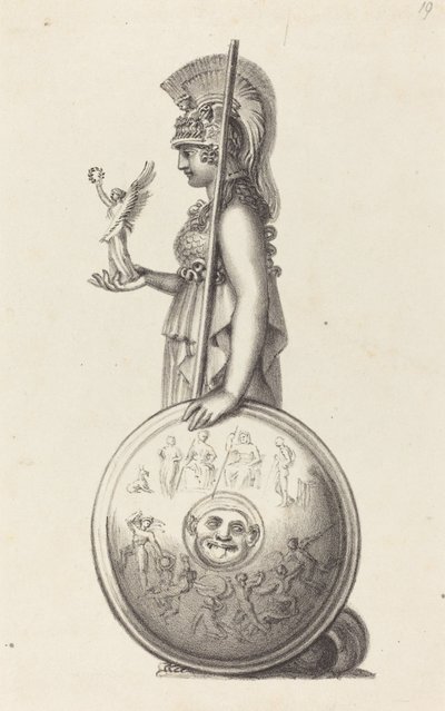 Minerva, door Phidas door Maria Denman after John Flaxman