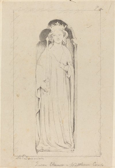 Koningin Eleanor, van Waltham Cross door Maria Denman after John Flaxman