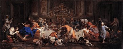 Feest in het huis van Simon de Farizeeër, ca. 1748 door Maria Felice Tibaldi Subleyras