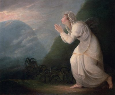 Perzische Dame die de Opkomende Zon Aanbidt, 1784 door Maria Hadfield Cosway