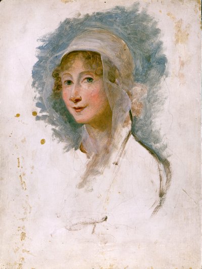 Portret van Giulia Beccaria Manzoni (1762 - 1841), moeder van Alessandro Manzoni. Schilderij door Maria Cosway (1760 - 1838). Bibl. di Brera, Milaan door Maria Hadfield Cosway