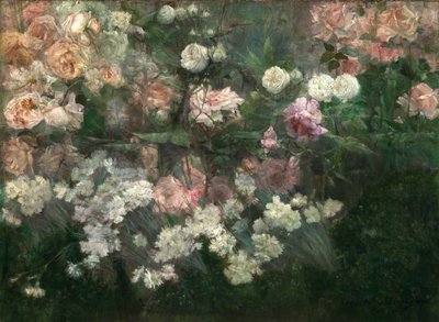Tuin in mei, 1895 door Maria Oakey Dewing