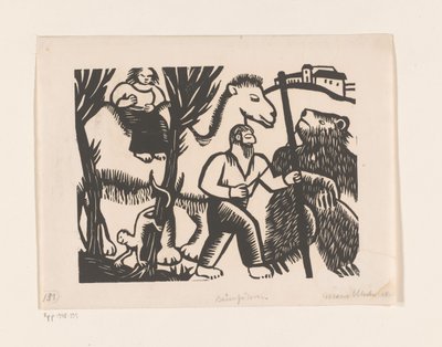 Bärenführer door Maria Uhden (signed by artist)