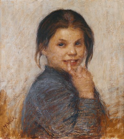 Portret van een Meisje door Maria Wiik