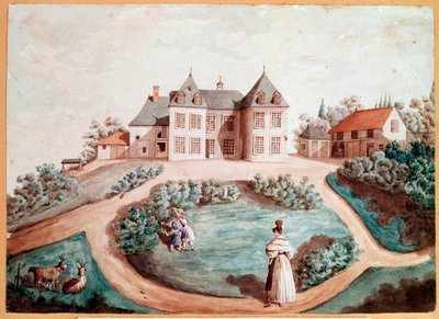 Een kasteel in Touraine. Illustratie voor De Lelie van het Dal door Balzac door Maria du (attr. to) Fresnay