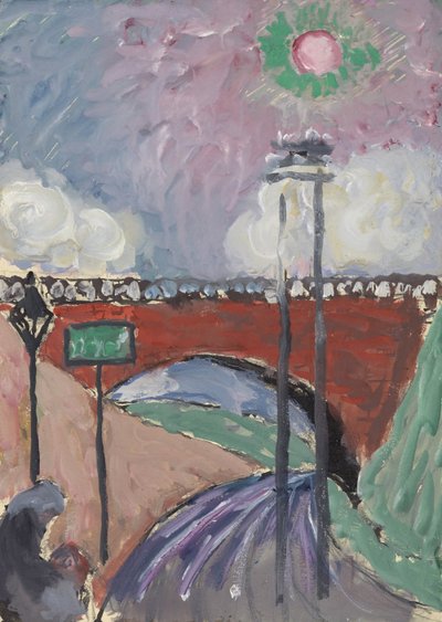 Brug bij Lausanne (Pont de Gergovie) door Marianne von Werefkin