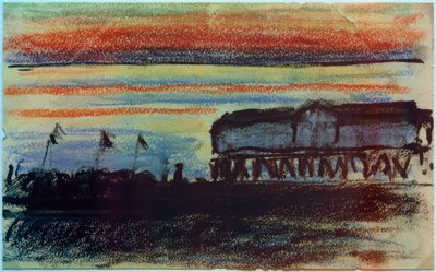Familiebad in Zingst door Marianne von Werefkin
