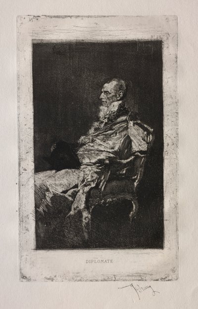 Diplomaat door Mariano Fortuny y Marsal