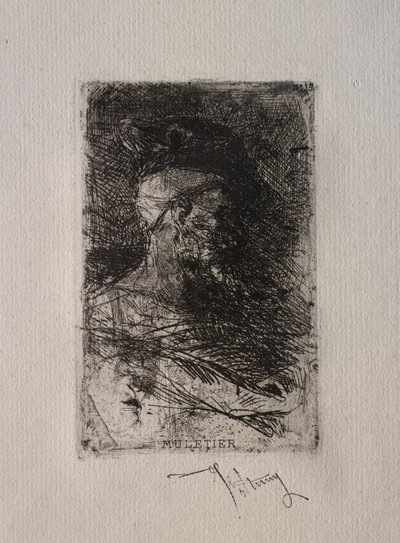 Muilezeldrijver door Mariano Fortuny y Marsal