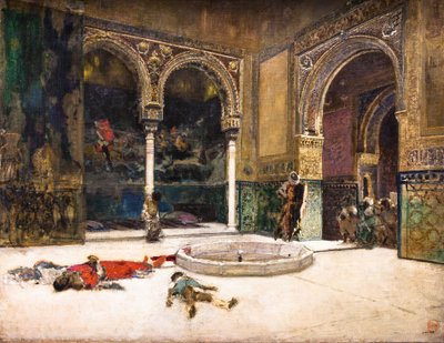 Het bloedbad van de Abencerage, ca. 1870 (Olieverf op doek) door Mariano Fortuny