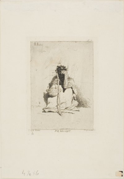 Een bedelaar door Mariano Fortuny y Marsal