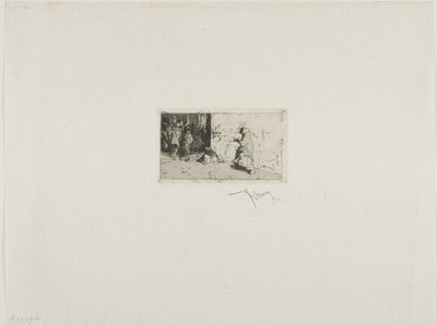 Een straat in Sevilla door Mariano Fortuny y Marsal