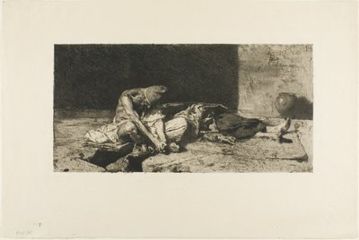 Arabier bekijkt het lichaam van zijn vriend door Mariano Fortuny y Marsal