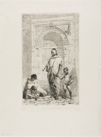 Marokkaanse familie door Mariano Fortuny y Marsal