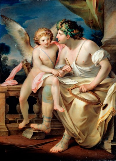 Inspiratie van de dichter, 1785 door Mariano Rossi