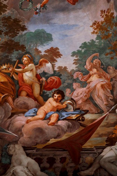Romulus wordt verwelkomd in Olympus door Jupiter (detail) door Mariano Rossi