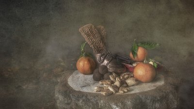 Landelijke sinaasappels en koekjes door Marie-anne Stas