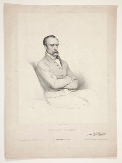 Portret van Horace Vernet door Marie Alexandre Alophe