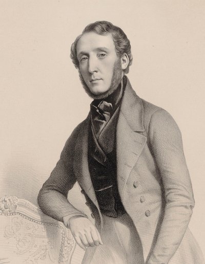 Portret van pianist en componist George Alexander Osborne 1806-1893, 1850 door Marie Alexandre Menut Alophe