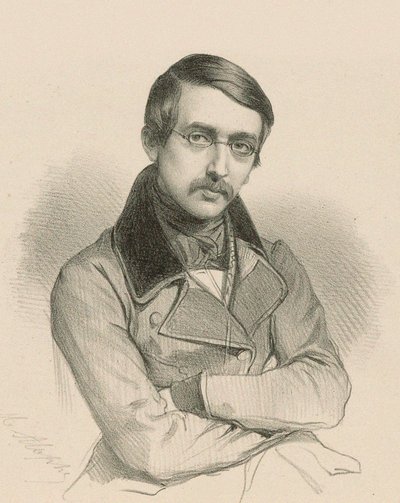 Portret van de dramaturg Auguste Anicet-Bourgeois 1806-1870 door Marie Alexandre Menut Alophe