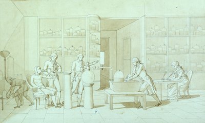 Antoine Lavoisier (1743-94) en zijn Experimenten met Ademhaling door Marie Anne Pierrette Lavoisier